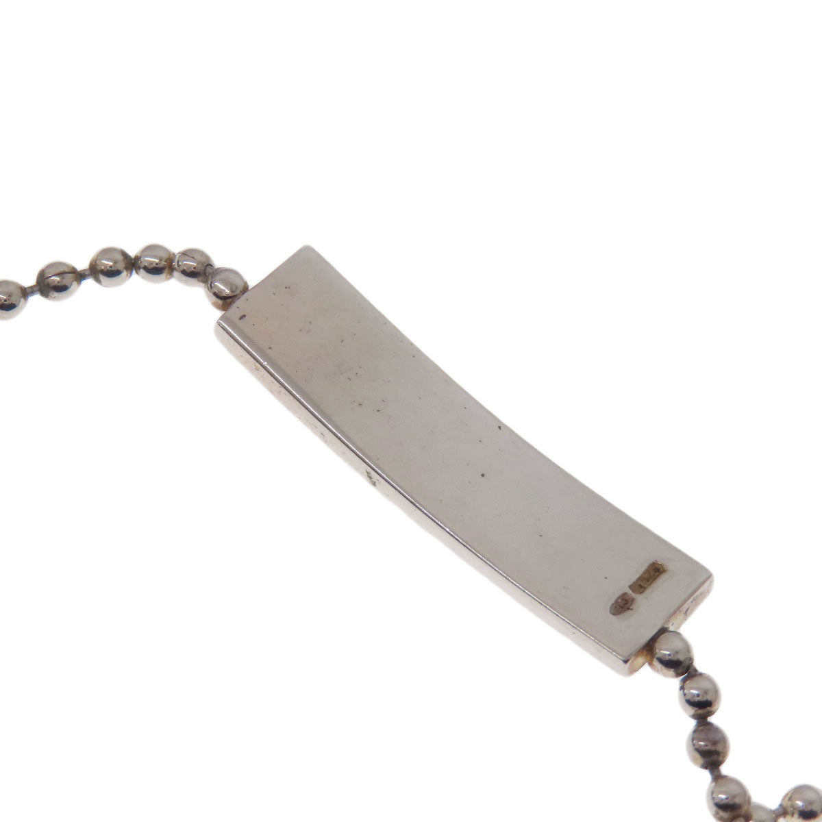 GUCCI Ball Chain Logo Bracelet Silver Ladies [Used]