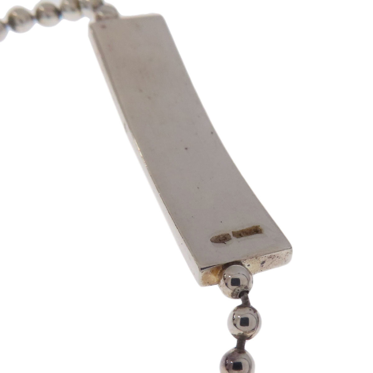 GUCCI Ball Chain Logo Bracelet Silver Ladies [Used]