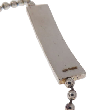 GUCCI Ball Chain Logo Bracelet Silver Ladies [Used]