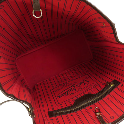 LOUIS VUITTON N51105 Neverfull MM Damier Ebene Tote Bag Damier canvas Ladies [Used]