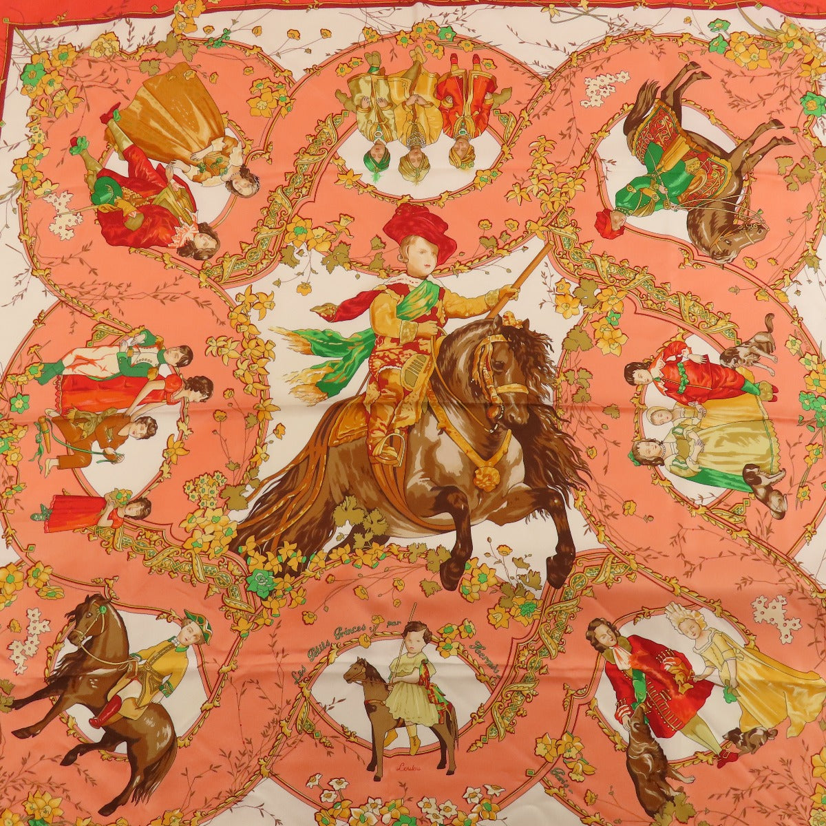 HERMES   Scarf Carre90 LES PETITS PRINCES The Little Princes Silk Ladies