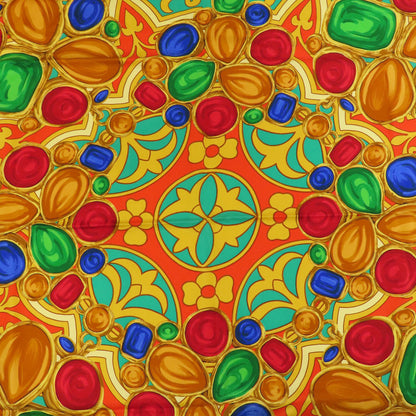 CHANEL Jewelry motif Scarf Silk Ladies [Used]