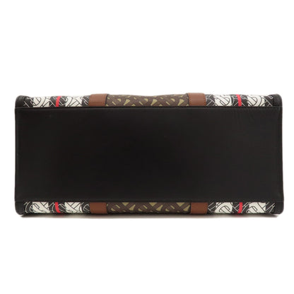 バーバリー Bロゴ トートバッグ PVC/レザー レディース 【中古】【BURBERRY】