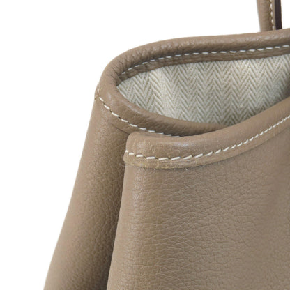 HERMES Garden Party TPM Etoupe Etoupe SilverHardware Handbag Country Ladies [Used]