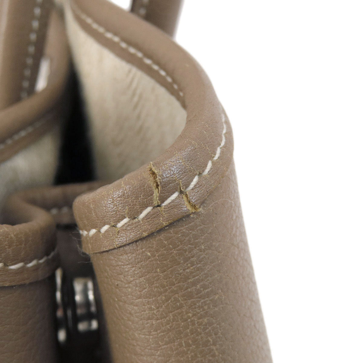 HERMES Garden Party TPM Etoupe Etoupe SilverHardware Handbag Country Ladies [Used]