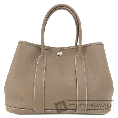 HERMES Garden Party TPM Etoupe Etoupe SilverHardware Handbag Country Ladies [Used]