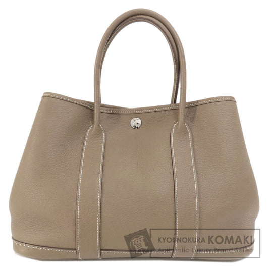 HERMES Garden Party TPM Etoupe Etoupe SilverHardware Handbag Country Ladies [Used]