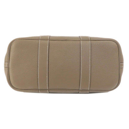 HERMES Garden Party TPM Etoupe Etoupe SilverHardware Handbag Country Ladies [Used]