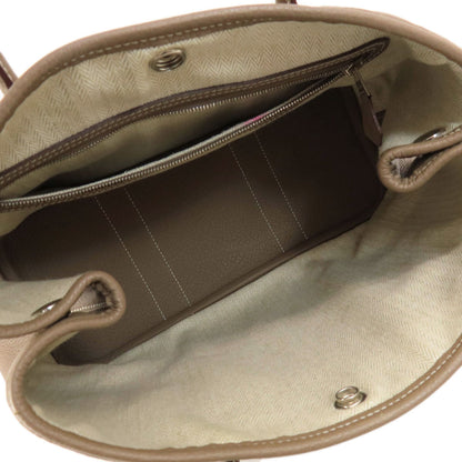 HERMES Garden Party TPM Etoupe Etoupe SilverHardware Handbag Country Ladies [Used]