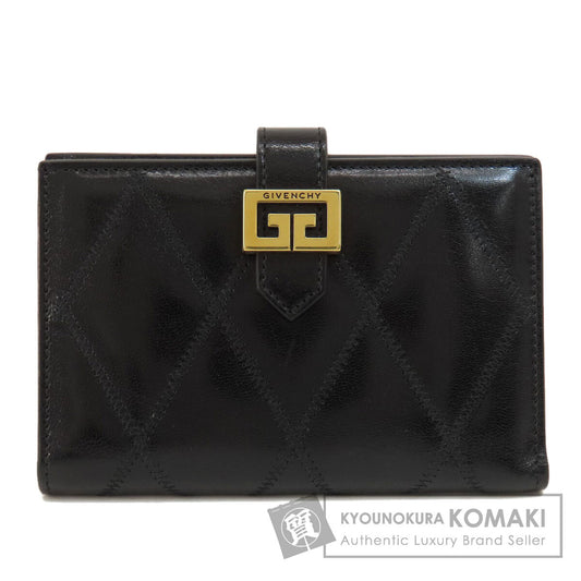 GIVENCHY logo Bifold Wallet with Coin Pocket Leather Ladies [Used]