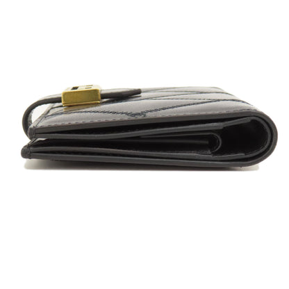 GIVENCHY logo Bifold Wallet with Coin Pocket Leather Ladies [Used]