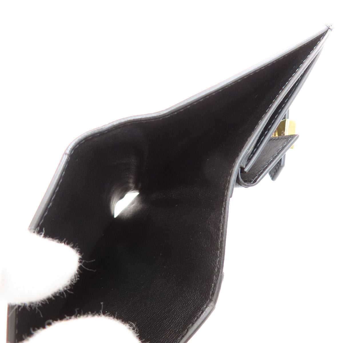 GIVENCHY logo Bifold Wallet with Coin Pocket Leather Ladies [Used]