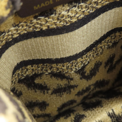 CHRISTIAN DIOR Book tote mini leopard pattern 2WAY Handbag Canvas Ladies [Used]