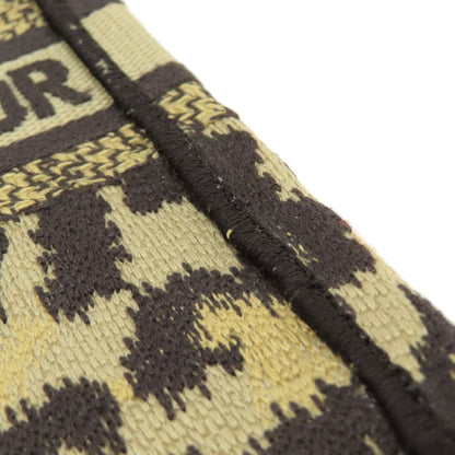 CHRISTIAN DIOR Book tote mini leopard pattern 2WAY Handbag Canvas Ladies [Used]