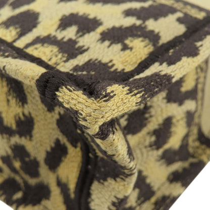 CHRISTIAN DIOR   Handbag Book tote mini leopard pattern 2WAY Canvas Ladies