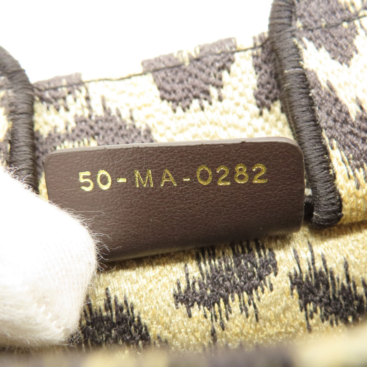 CHRISTIAN DIOR Book tote mini leopard pattern 2WAY Handbag Canvas Ladies [Used]