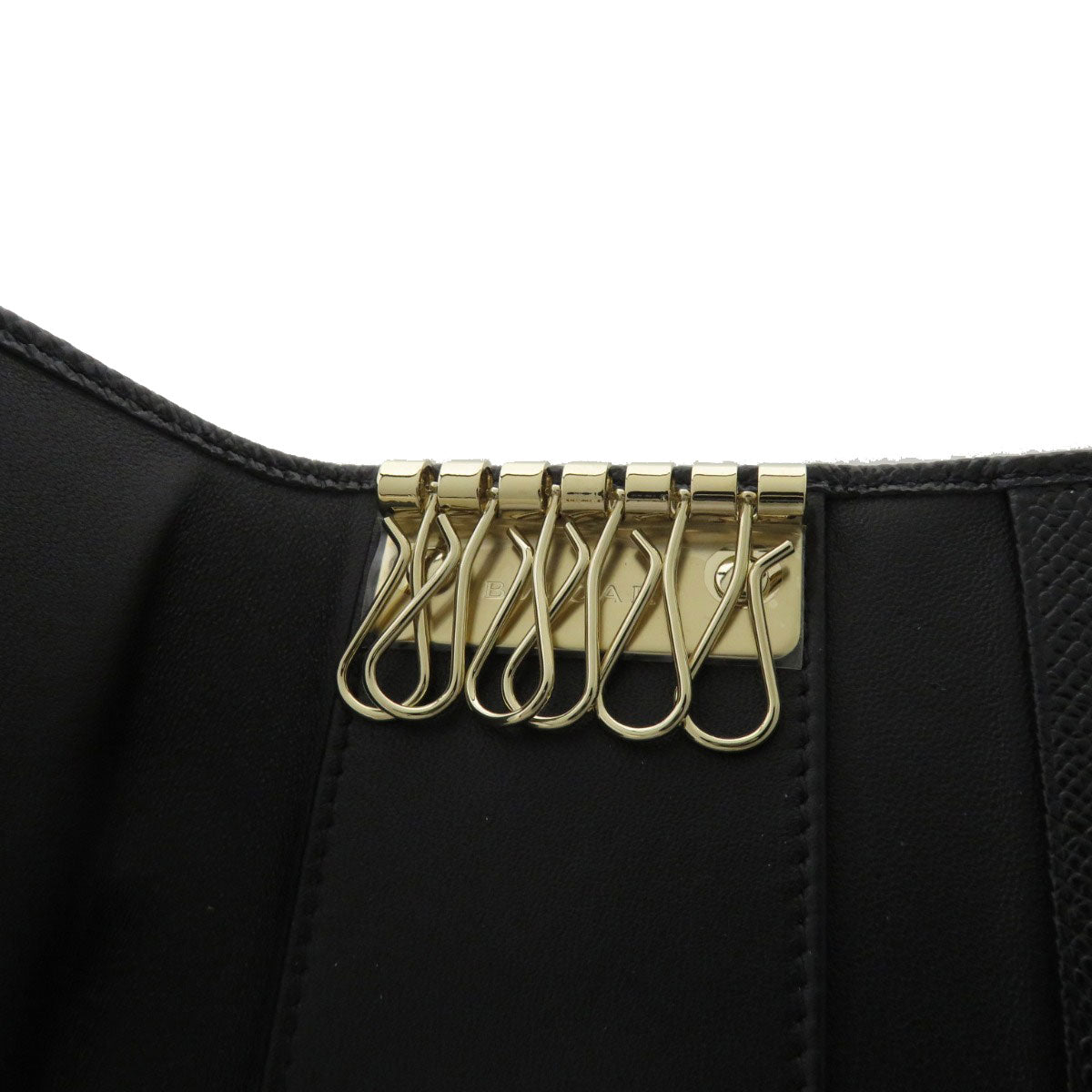 BVLGARI Logo Hardware key holder Calf Ladies [Used]