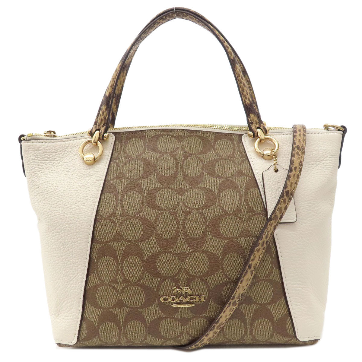 COACH C7261 Signature 2WAY Handbag PVC LeatherLadies [Used]