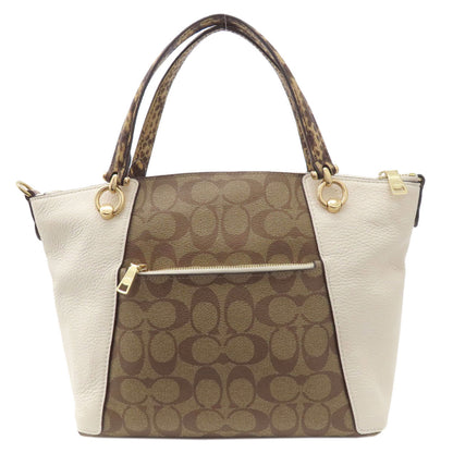COACH C7261 Signature 2WAY Handbag PVC LeatherLadies [Used]