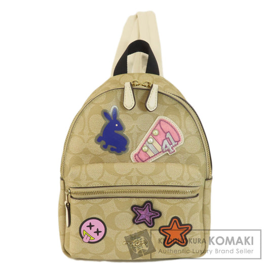 COACH  F20909 Backpack Â· Daypack signature patch rabbit PVC LeatherLadies