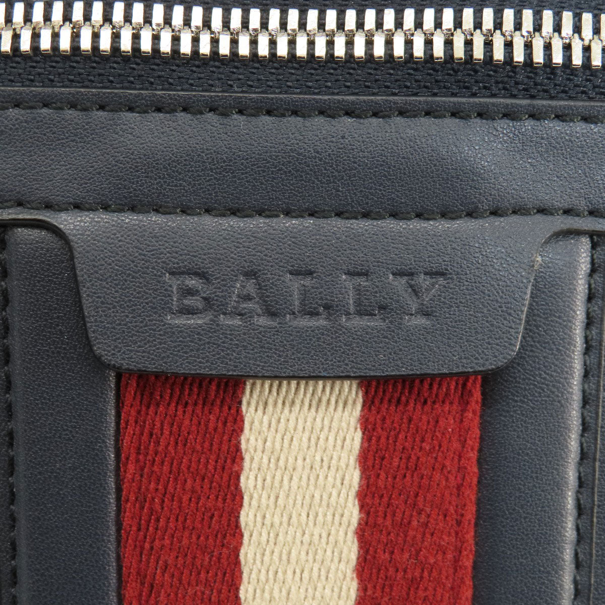 BALLY   Shoulder Bag Logo Stripe Leather Ladies