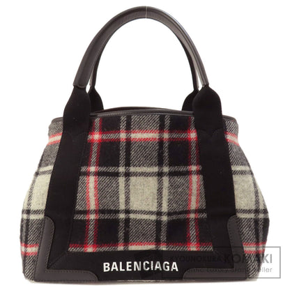 BALENCIAGA  339933 Tote Bag NAVY CABAS S wool Ladies