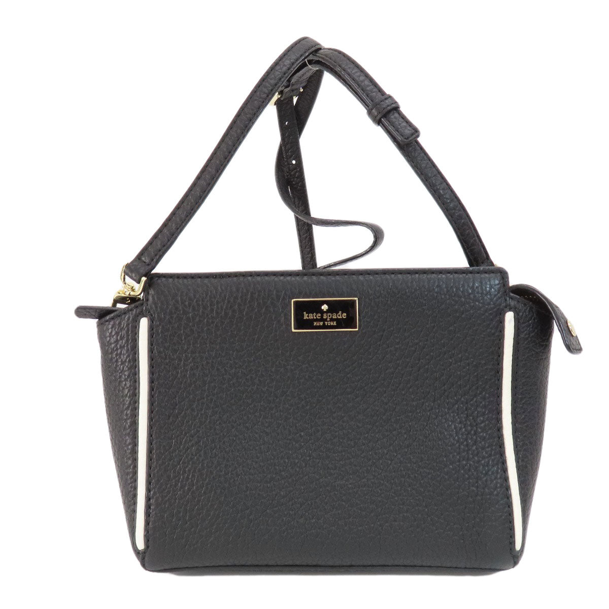 kate spade logo Shoulder Bag Leather Ladies [Used]