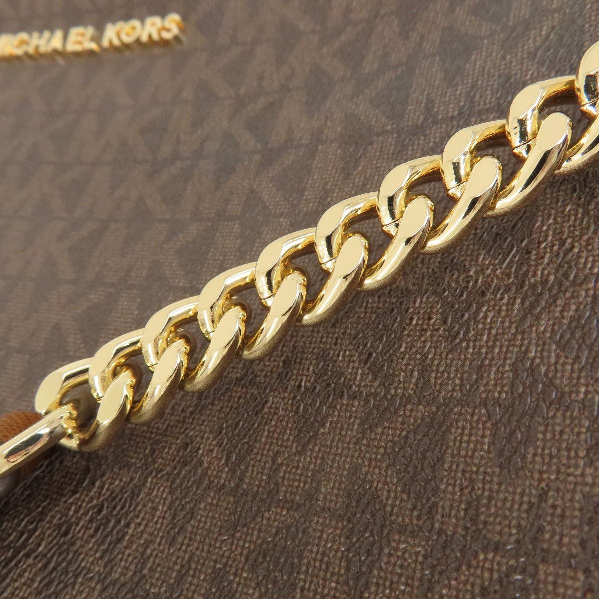 Michael Kors MK signature Shoulder Bag Leather Coated CanvasLadies [Used]