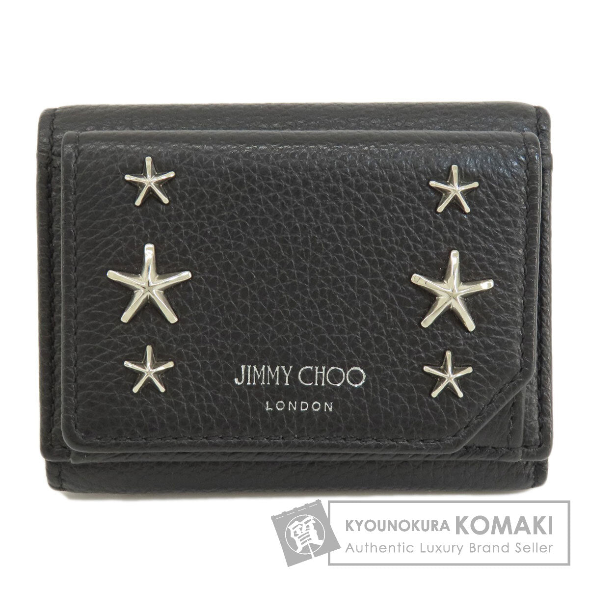 Jimmy Choo Star motif Card Case Leather Ladies [Used]