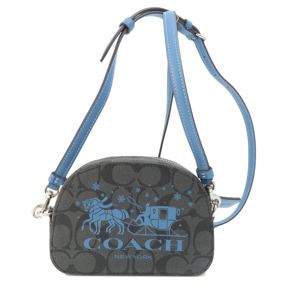 COACH CN703 Mini Serena Satchel Signature Shoulder Bag PVC Ladies [Used]