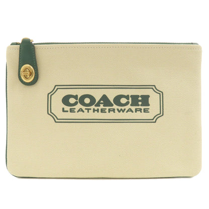 COACH  CD699G Accessory pouch logo Canvas Ladies