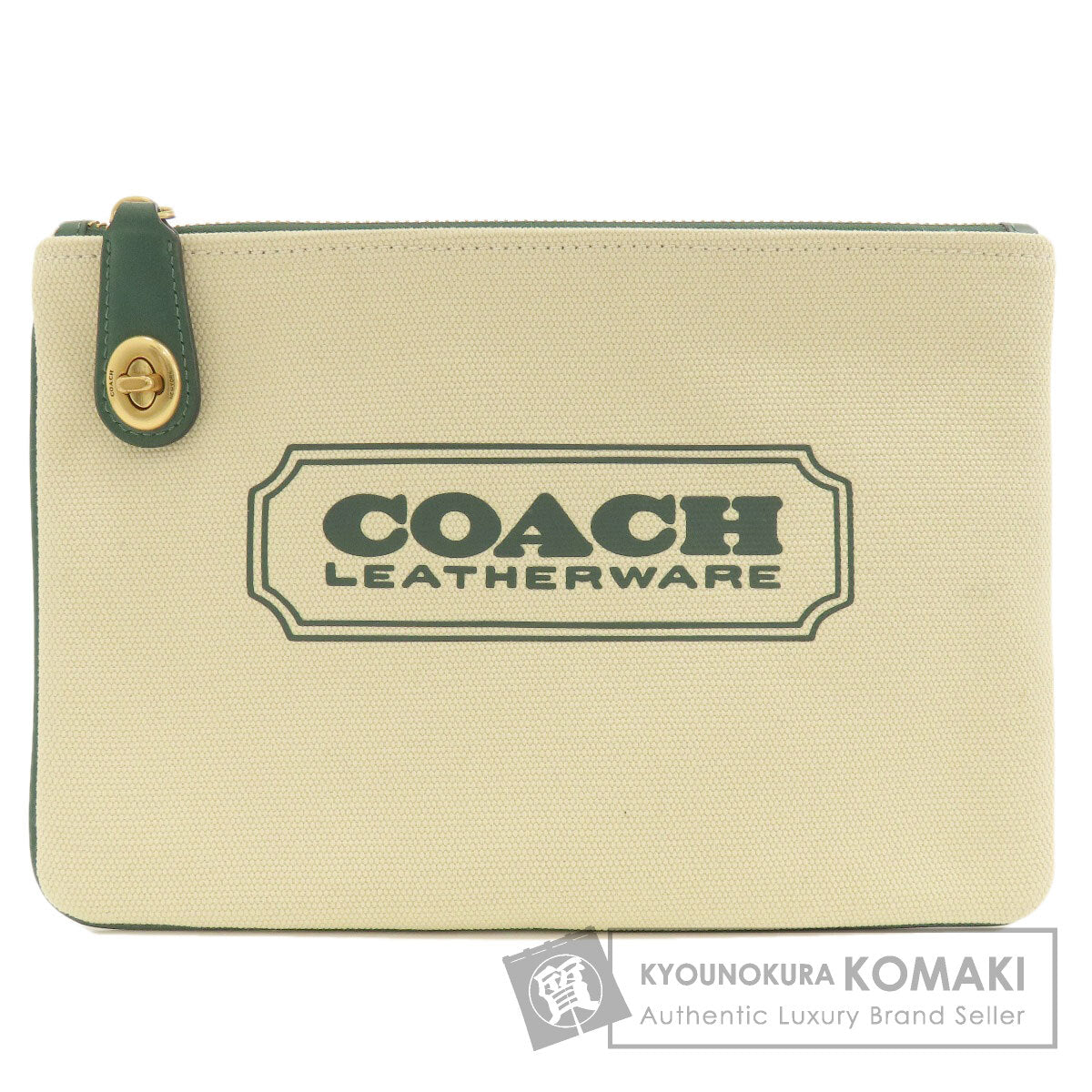 COACH  CD699G Accessory pouch logo Canvas Ladies