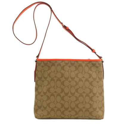 COACH F58297 Long Shoulder Signature Shoulder Bag PVC Ladies [Used]