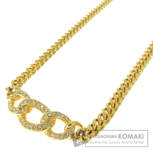 CHRISTIAN DIOR Rhinestone Necklace Metal Ladies [Used]