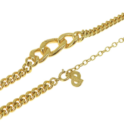 CHRISTIAN DIOR Rhinestone Necklace Metal Ladies [Used]