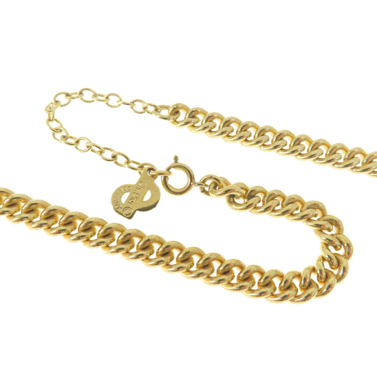 CHRISTIAN DIOR Rhinestone Necklace Metal Ladies [Used]