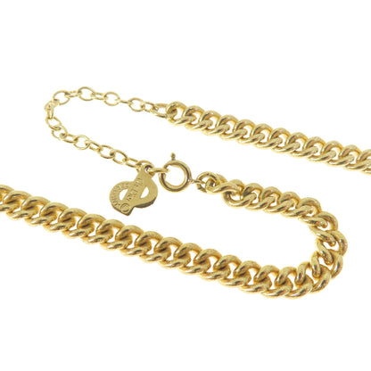 CHRISTIAN DIOR Rhinestone Necklace Metal Ladies [Used]
