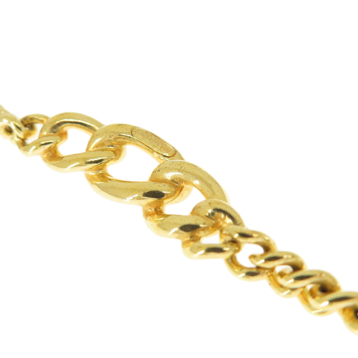 CHRISTIAN DIOR Rhinestone Necklace Metal Ladies [Used]