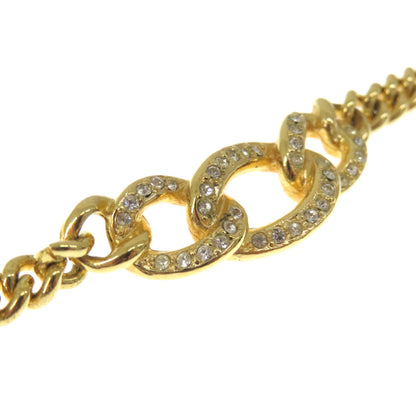 CHRISTIAN DIOR Rhinestone Necklace Metal Ladies [Used]