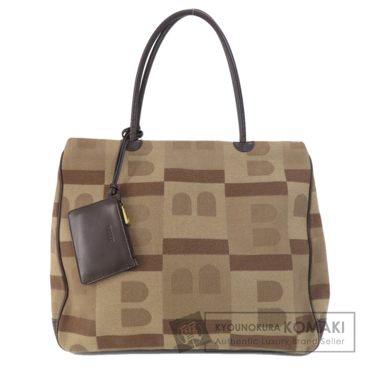 BALLY logo Tote Bag Canvas Ladies [Used]