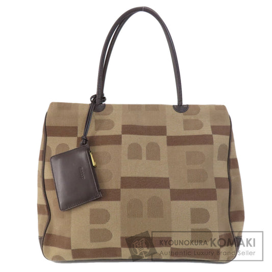 BALLY logo Tote Bag Canvas Ladies [Used]