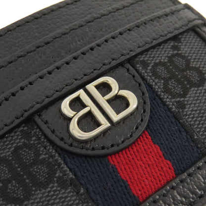 BALENCIAGA 680386 Gucci x Balenciaga Hacker Card Case Canvas Ladies [Used]