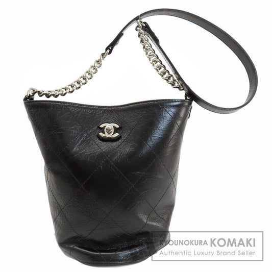 CHANEL   Shoulder Bag Small Bucket COCO Mark SilverHardware Calf Ladies