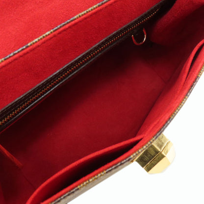 LOUIS VUITTON N41168 Bergamo MM Damier Ebene Handbag Damier canvas Ladies [Used]