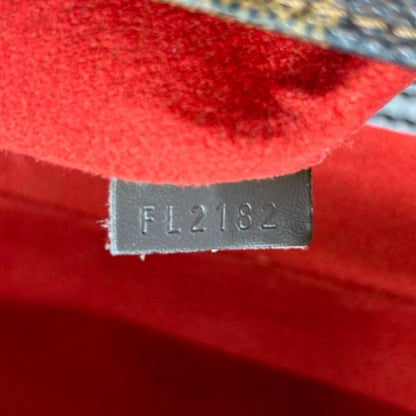 LOUIS VUITTON N41168 Bergamo MM Damier Ebene Handbag Damier canvas Ladies [Used]