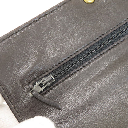 CHANEL Chain Wallet COCO Mark GoldHardware Long wallet (with coin pocket) Grained Calfskin Skin Ladies [Used]