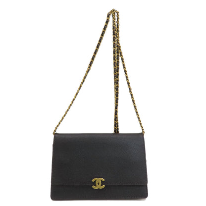 CHANEL   Long wallet (with coin pocket) Chain Wallet COCO Mark GoldHardware Caviar skin Ladies