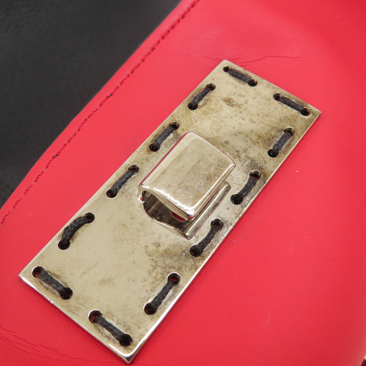 FENDI Logo 2WAY Tote Bag Calf Ladies [Used]