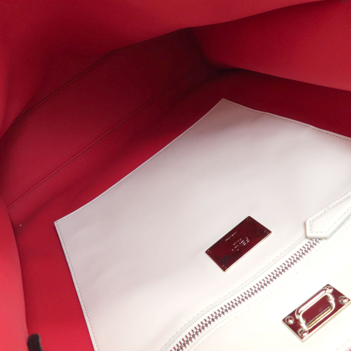 FENDI Logo 2WAY Tote Bag Calf Ladies [Used]