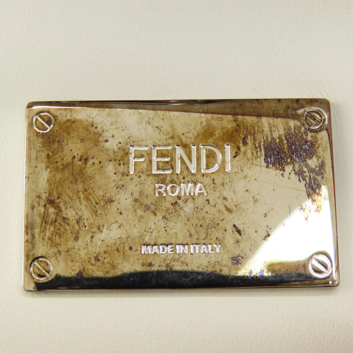 FENDI Logo 2WAY Tote Bag Calf Ladies [Used]